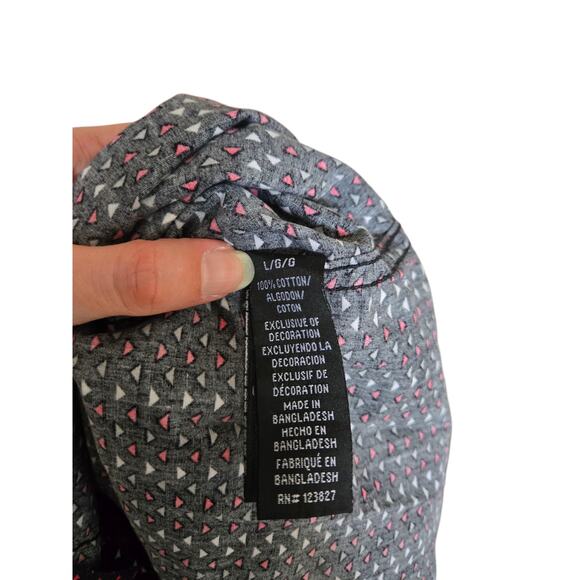 Geometrix New York slim fit button down black/red/white shirt, size large - Picture 5 of 5